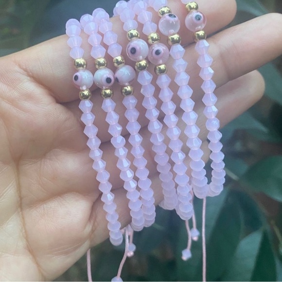 π Pink Evil Eye Bracelet - Picture 2 of 3